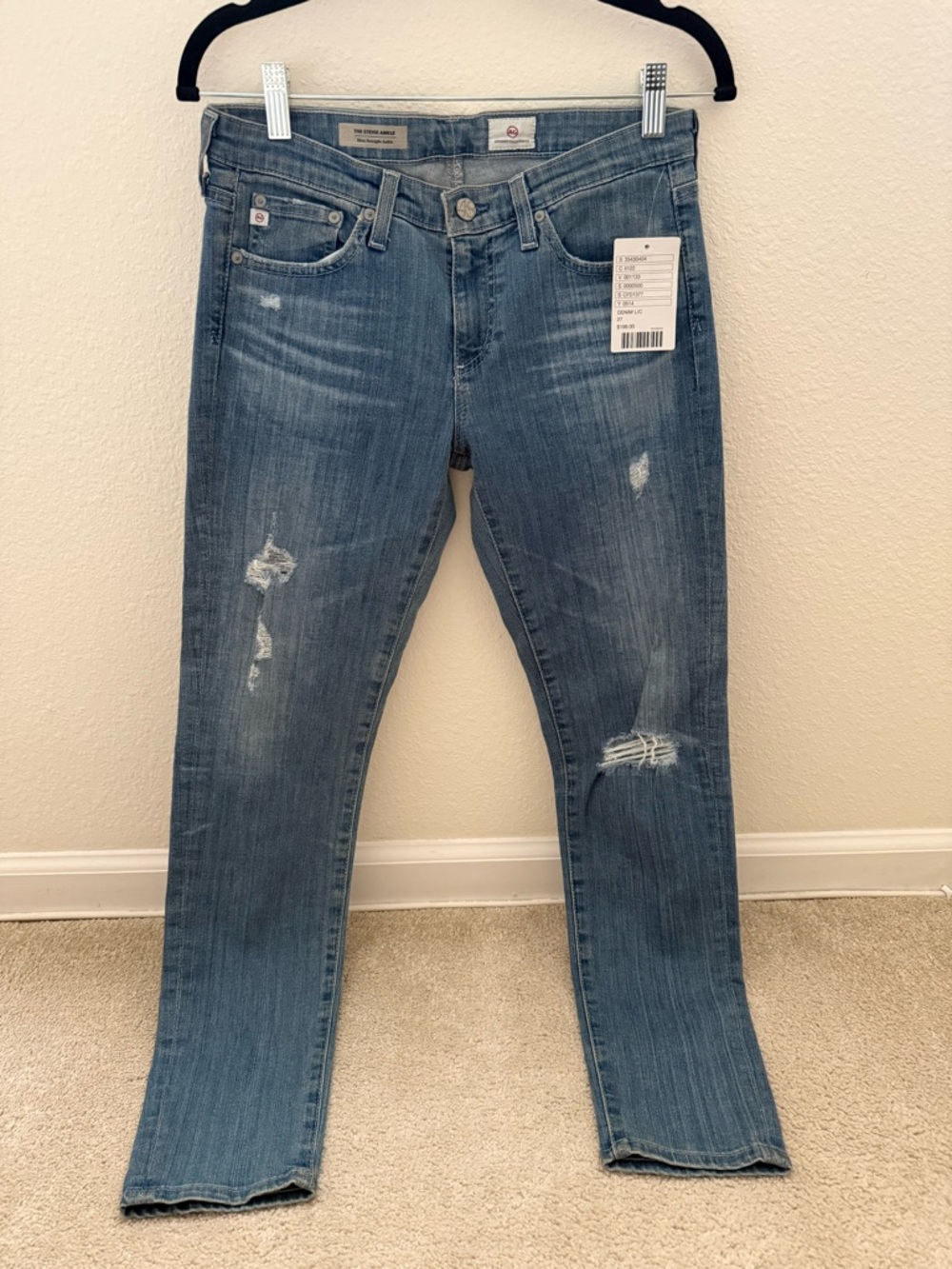 AG Goldschmied The Stevie Ankle Slim Straight Ankle, 27, NWT